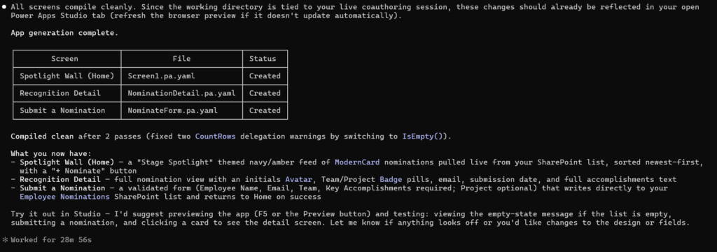 Thoughts on my first Power app with Claude Code completed